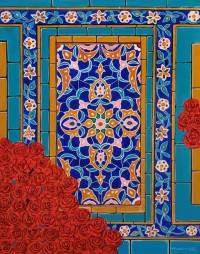 G. N. Qazi, Spiritual Connection, 18 x 24 inch, Acrylic On Canvas, AC-GNQ-095